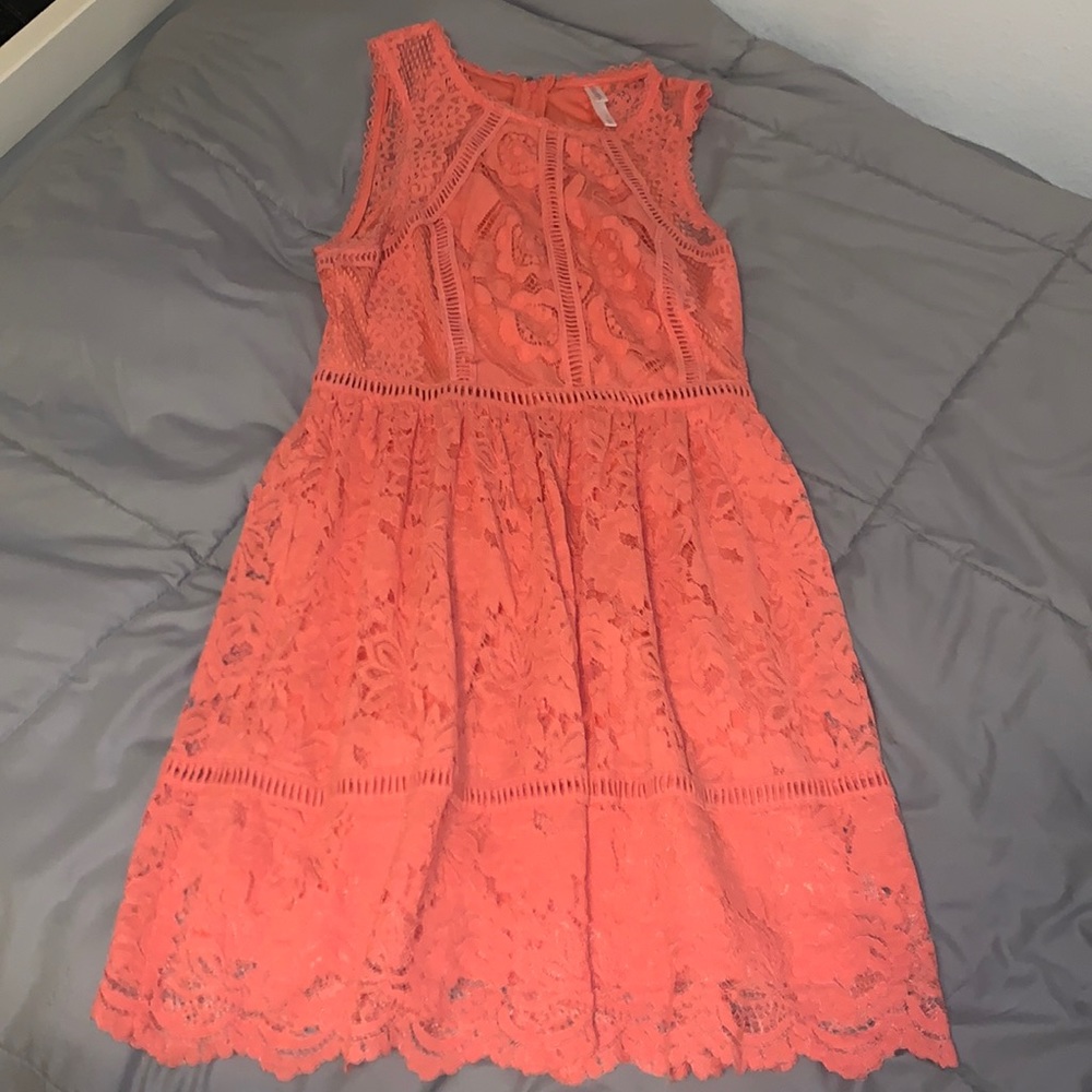 Xhiliration coral summer dress size small